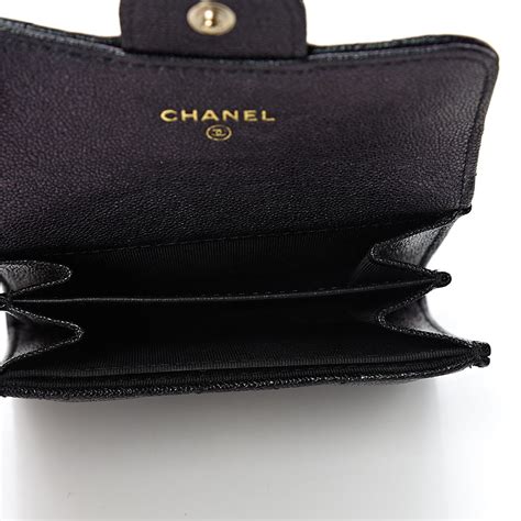 caviar chanel card holder|CHANEL Caviar Quilted CC Flap Card Holder Black.